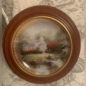 THOMAS KINKADE PLATE-Spirit of Life decorative plate in frame